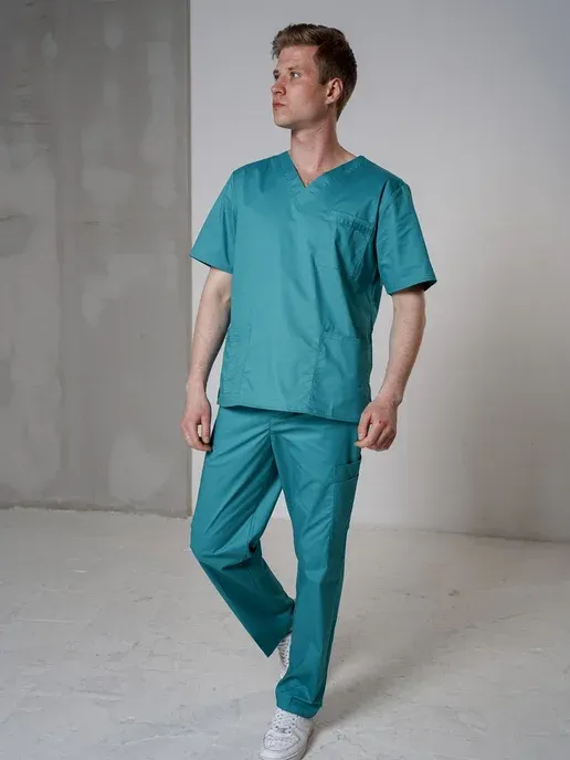 Медицинская рубашка 7110 Teal Blue