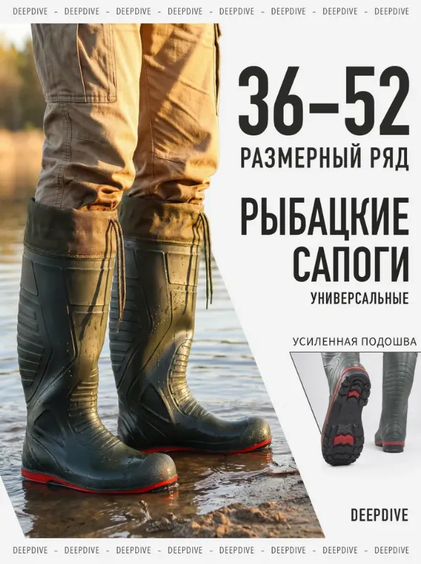Сапоги DeepDive для похода, охоты и рыбалки