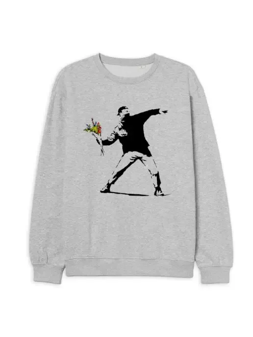 Свитшот Бэнкси - Метатель Цветов Banksy Унисекс
