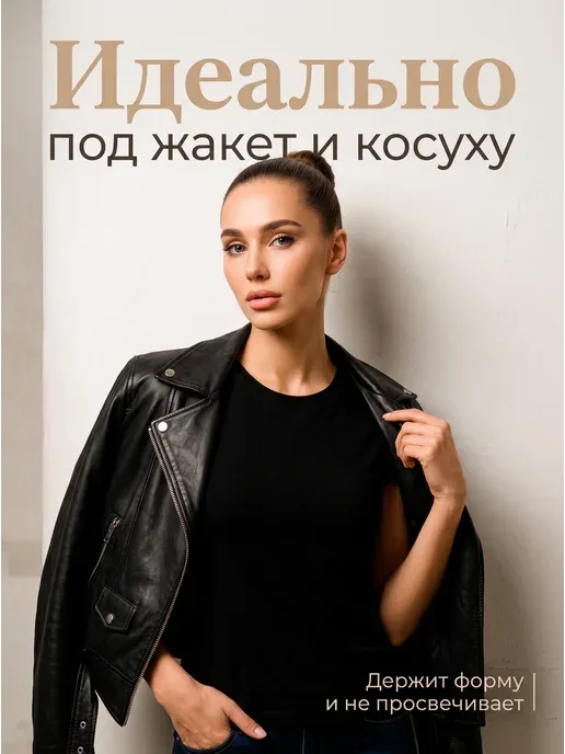 Футболка однотонная базовая летняя