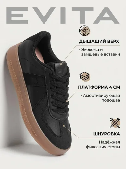 Кроссовки женские черные
