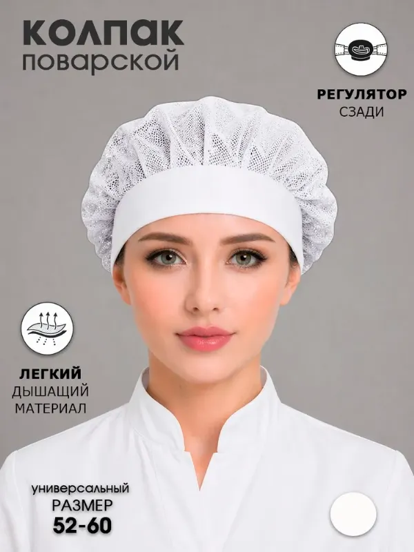 Колпак поварской из сетки