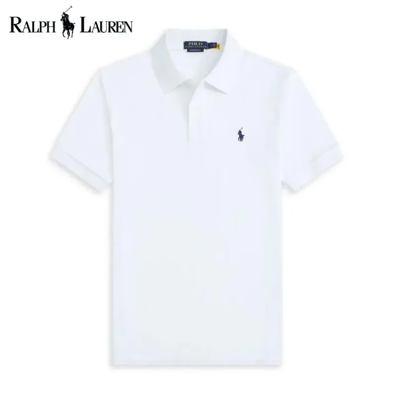 Поло Polo Ralph Lauren Классическая рубашка поло для мужчин и женщин, дышащий хлопок, с лацканами, вышитым логотипом 1 шт