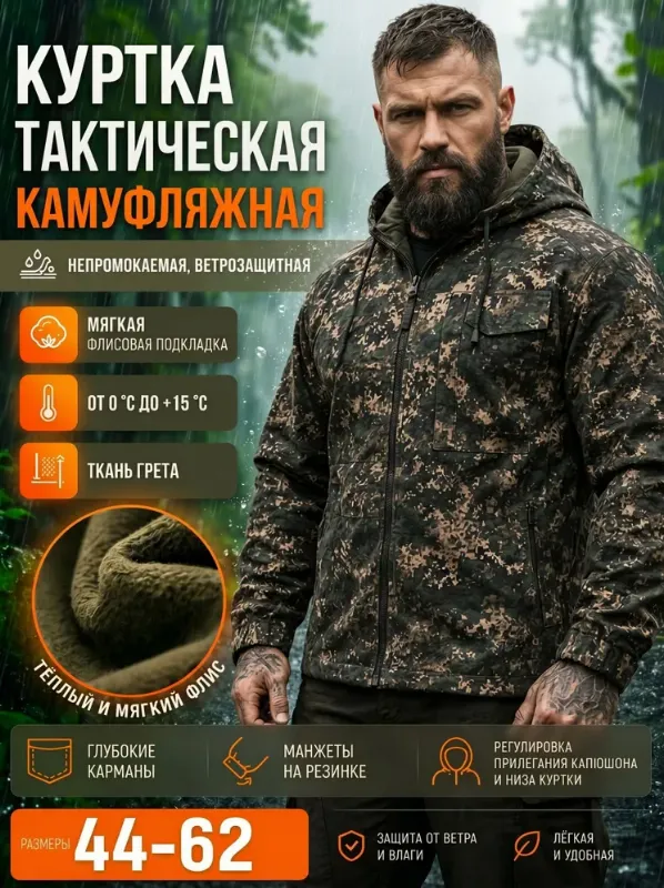 Куртка Ветровки на флисе