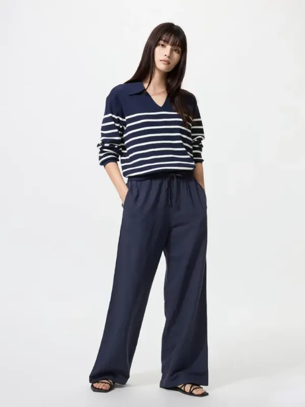 Брюки широкие Uniqlo Женский брюки 482246
