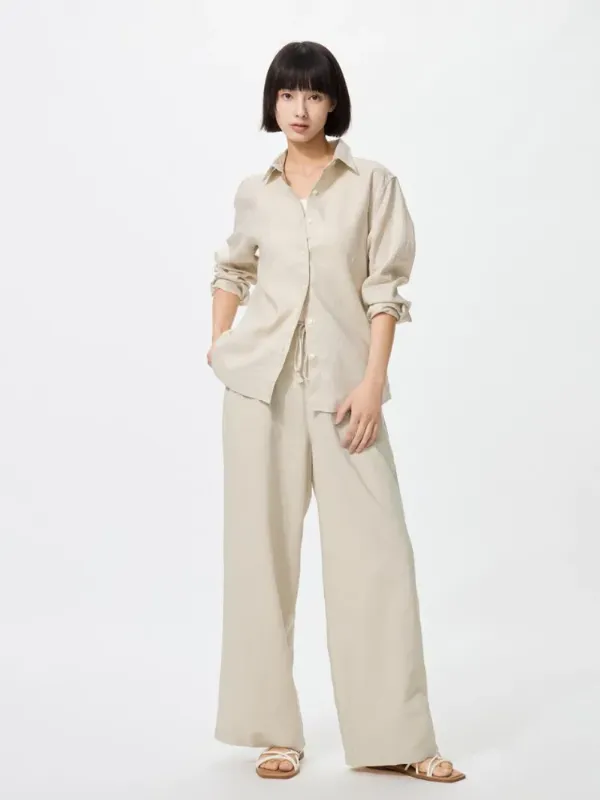 Брюки широкие Uniqlo Женский брюки 482246