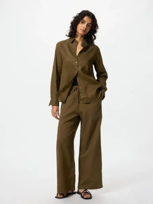 Брюки широкие Uniqlo Женский брюки 482246
