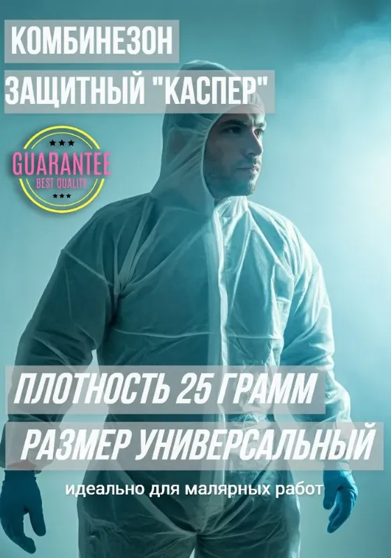 Комбинезон защитный одноразовый "Каспер" для малярных работ, размер универсальный
