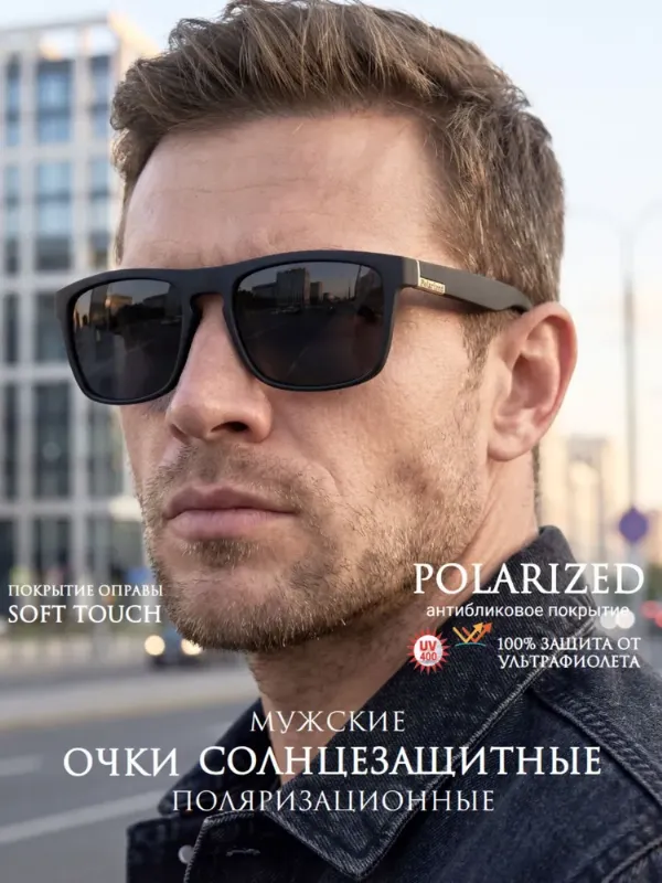 Очки солнцезащитные мужские поляризационные