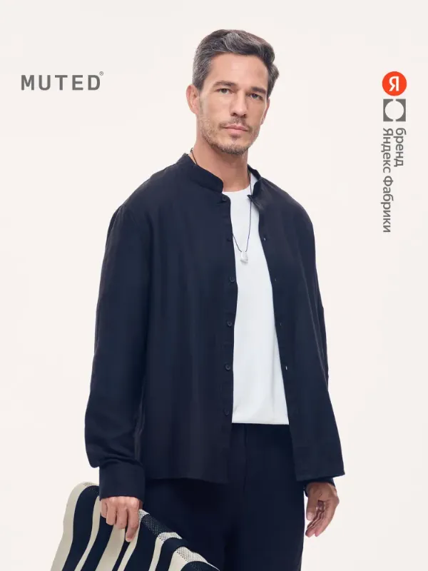 Рубашка MUTED из смесового льна, Яндекс Фабрика