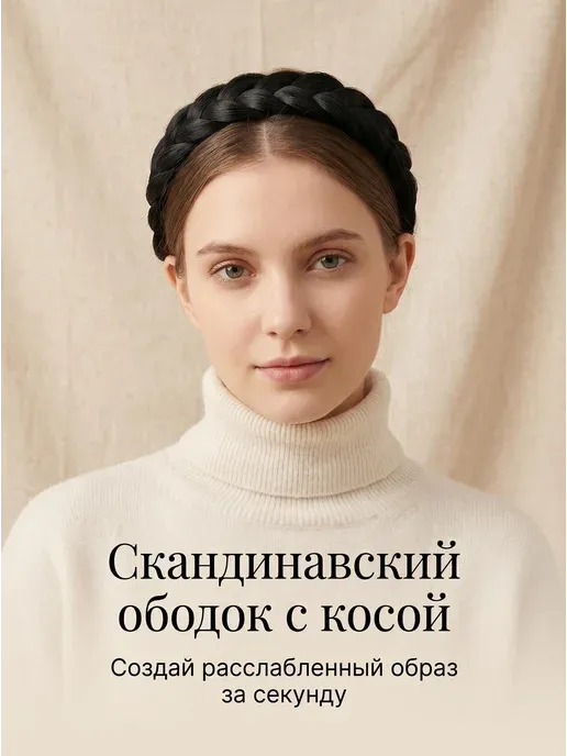Ободок коса широкий