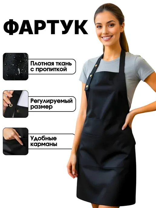 Фартук рабочий водоотталкивающий с карманами для мастера