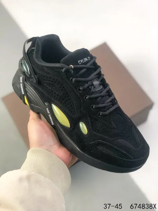 Кроссовки Raf Simons Мужские кроссовки RAF SIMONS Cylon-21 черные низкие повседневные на шнуровке
