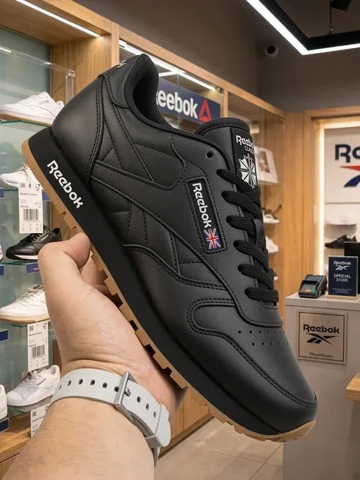 Кроссовки натуральные кожаные reebok classic