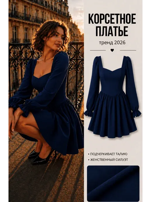 Утягивающее платье с корсетом