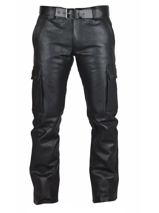 Мужские брюки из искусственной кожи Punk Retro Goth