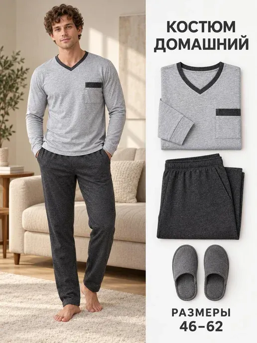 Костюм домашний с брюками пижама