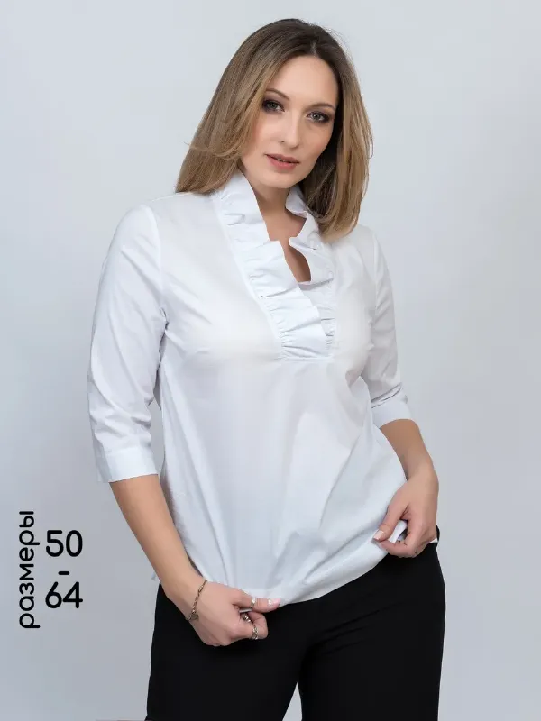 Блуза хлопковая классическая