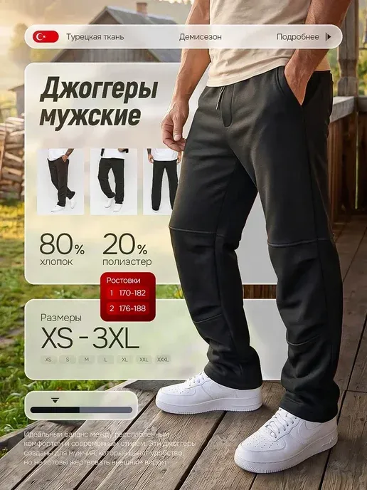 Спортивные штаны широкие без начеса