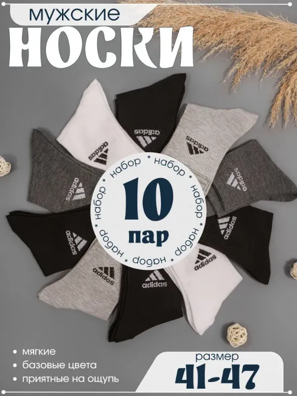 Носки мужские, 10 пар