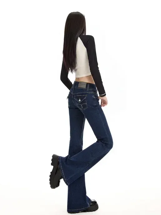 Джинсы клеш от колена bootcut y2k