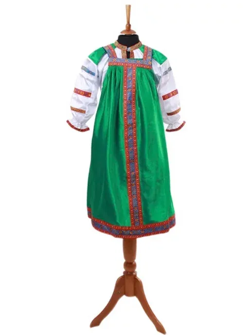 Детский сарафан из атласа