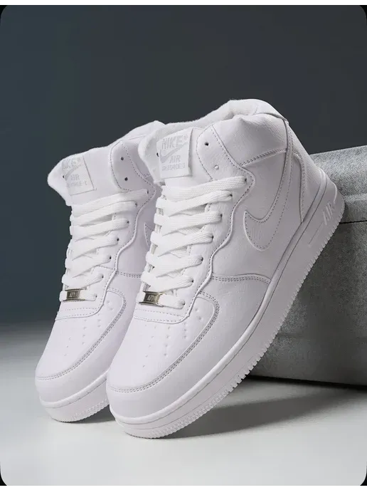 Кроссовки зимние air force 1 с мехом форсы