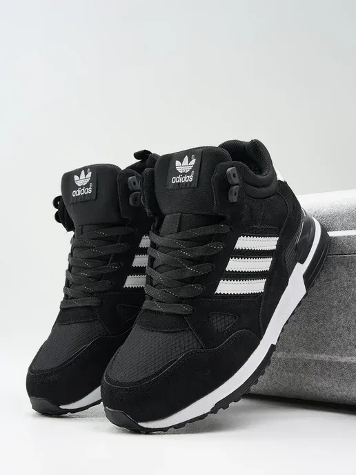 Кроссовки мужские зимние Adidas ZX 750 утеплённые с мехом