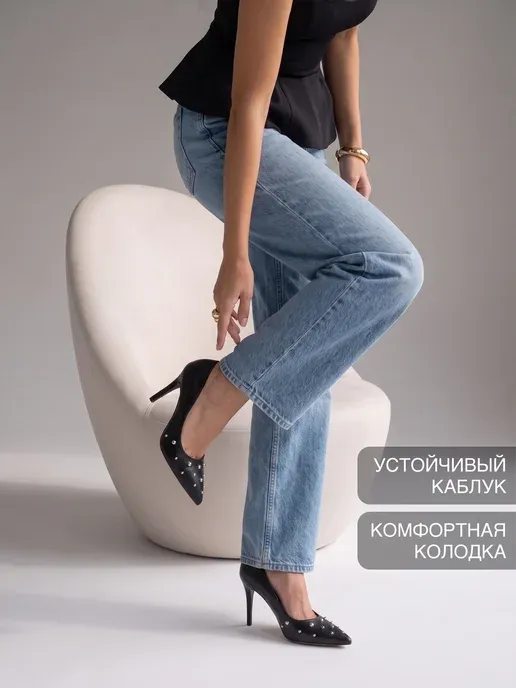 Туфли на высоком каблуке шпильке лодочки вечерние