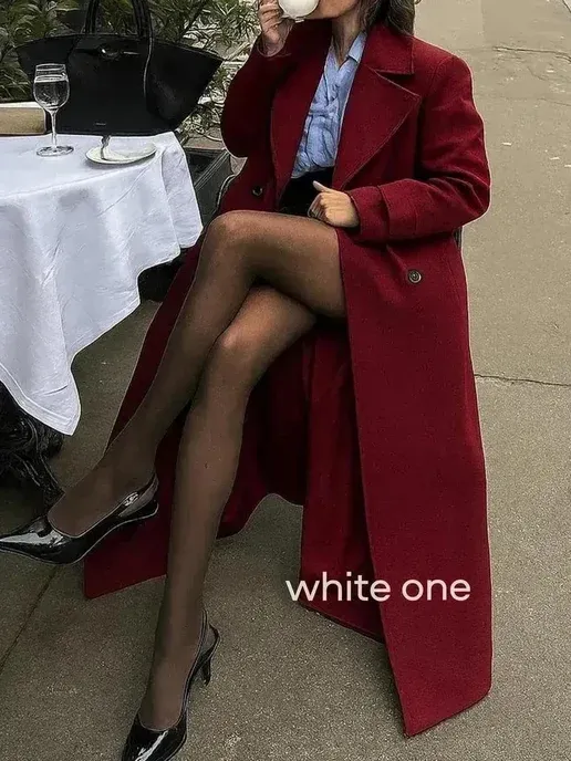 Пальто шерстяное демисезонное миди