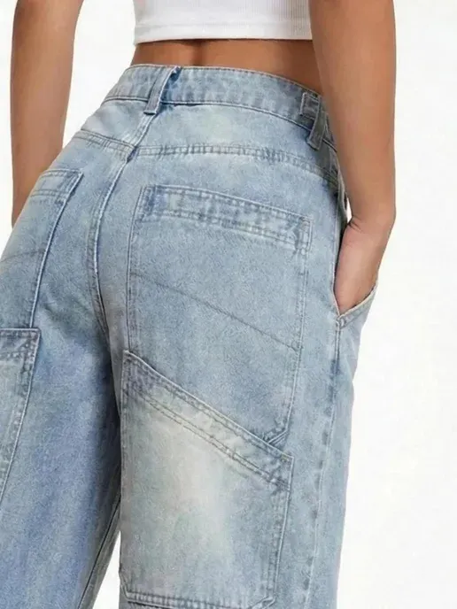 Джинсы широкие прямые straight fit