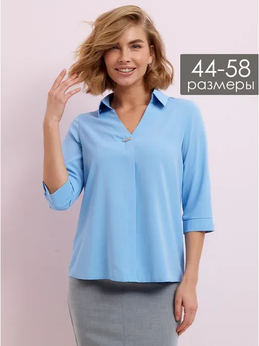 Блузка нарядная офисная больших размеров