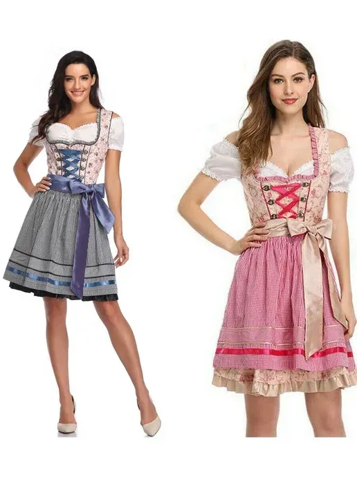 Карнавальный костюм Октоберфест, платье Dirndl 3 в комплекте