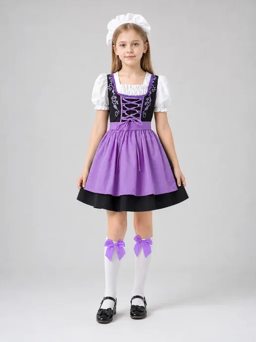 Карнавальное платье Dirndl с фартуком и аксессуарами