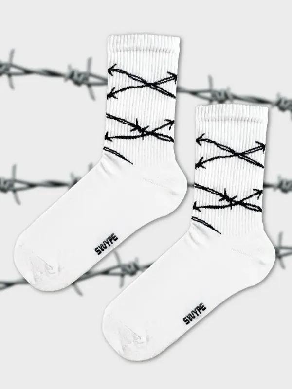 Носки SWYPE socks женские, мужские Проволока y2k, 1 пара