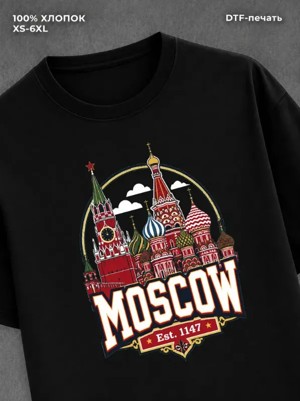 Футболка с принтом города 1 шт
