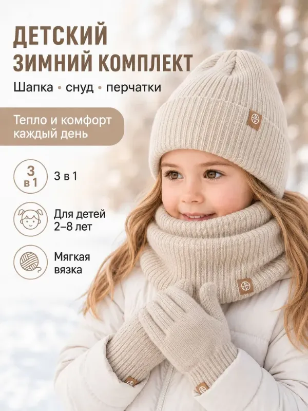 Шапка чепчик, 3 шт