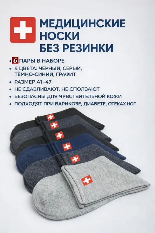 Носки мужские Мужские, 6 пар
