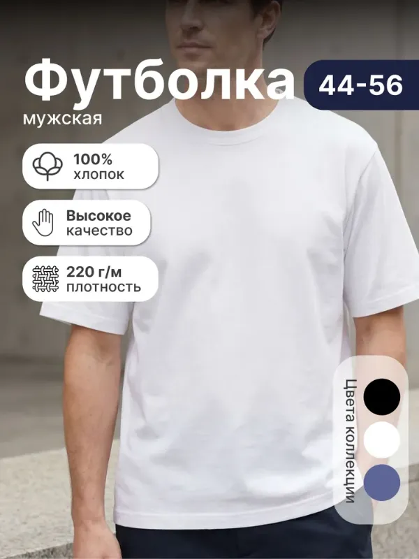 Футболка Inwin базовая 100% хлопок 1 шт