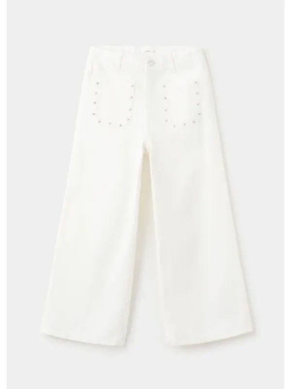 Джинсы с декоративными заклепками и звездами CULOTTE2