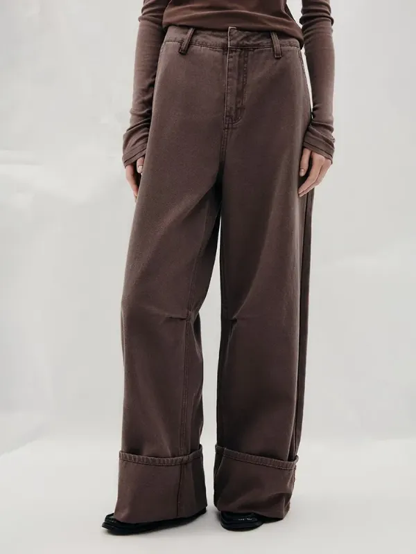 Джинсы Befree baggy fit с подворотами
