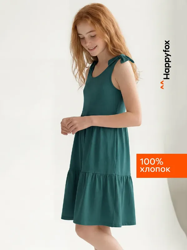Сарафан детский летний платье хлопковое для подростков