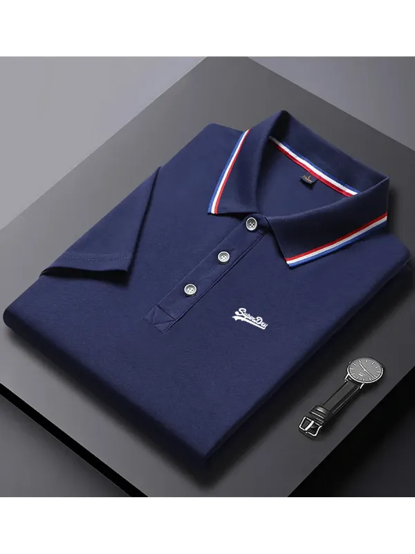 Поло с короткими рукавами однотонное SuperDry