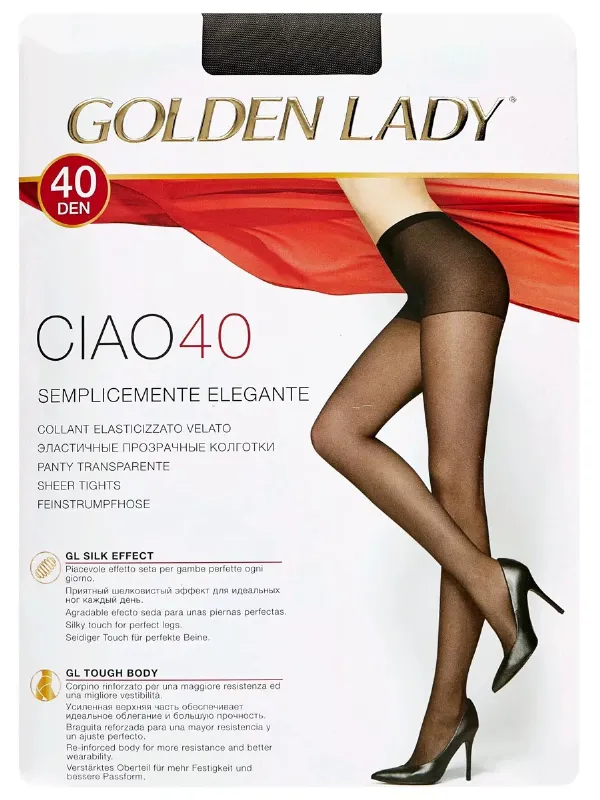 Женские капроновые колготки 40 ден Ciao Nero черный 4р