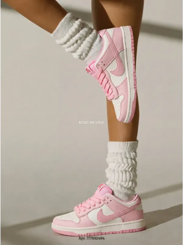 Кроссовки кеды весна dunk спортивные розовые