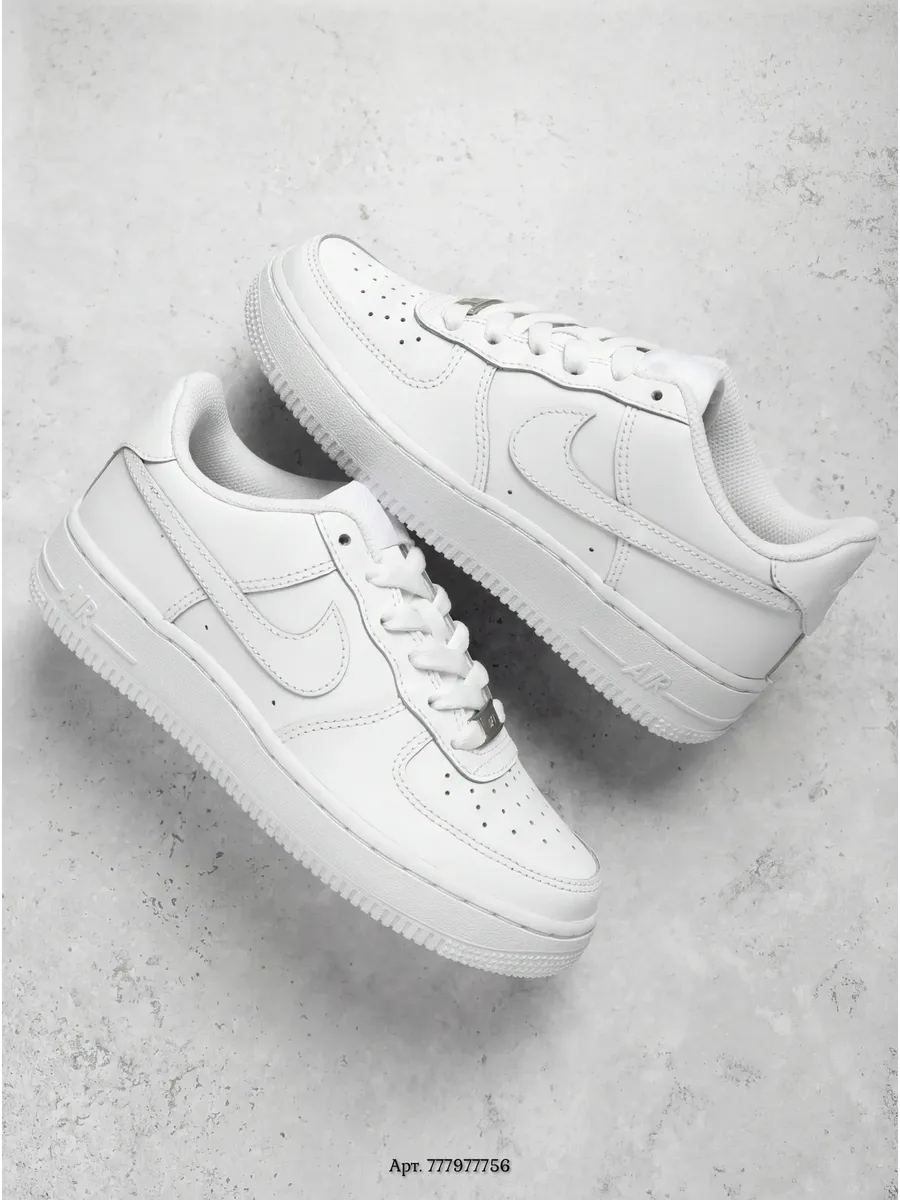 Кроссовки кеды air force 1 форсы белые